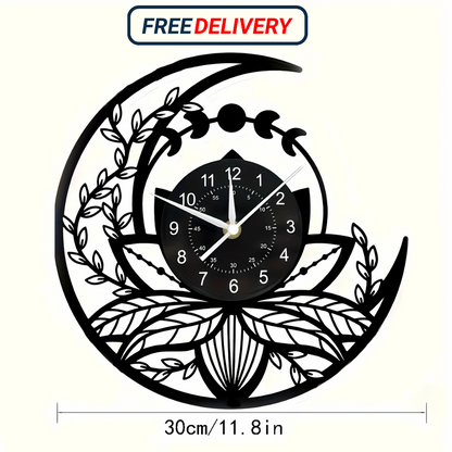 Acrylic Glass Moon Theme LED Wall Clock, Remote Controlled
