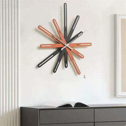 Unique Modern Linear Abstract Geometric Wall Clock 570mm Decor Art Living Room Bedroom