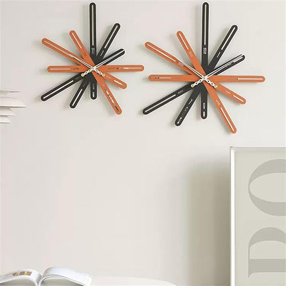 Unique Modern Linear Abstract Geometric Wall Clock 570mm Decor Art Living Room Bedroom